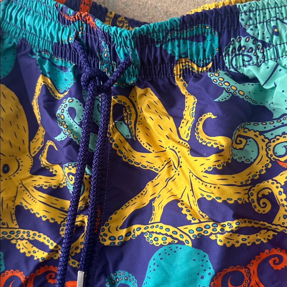 Vilebrequin Men's Moorea Octopus-Print Swim Trunks vibrant marine XXXL - Picture 3 of 9